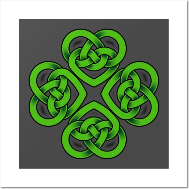 Irish Shamrock - Four Leaf Clover Wall Art by Ricardo77